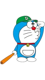 😲 Doraemon doraemon, anime, desenho animado, beisebol, gato, robô whatsapp sticker