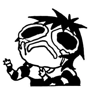 😢 Anime, Mangá, Desenho animado, Desenho, Ilustração, Personagem whatsapp sticker