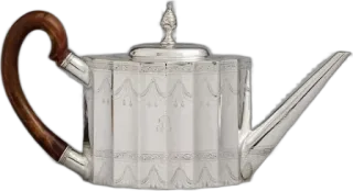 🫖 teapot, tea, antique, silver, wood, beverage telegram sticker