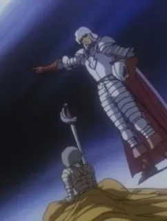 😒 Griffith Berserk anime, manga, sword, armor, fantasy telegram sticker