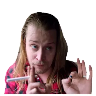😐 사람, 담배, 인물사진, 남자, 흡연, 맥컬리 컬킨 telegram sticker