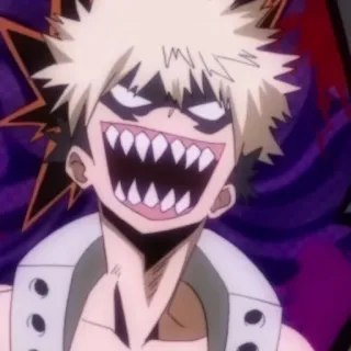 🥲 Bakugo Katsuki My Hero Academia アニメ, マンガ, 僕のヒーローアカデミア, 爆豪, 勝己 telegram sticker