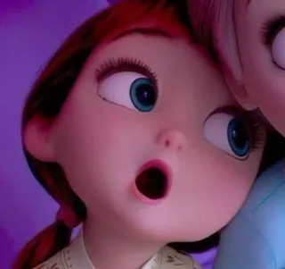 😲 Anna Frozen anna, disney, frozen, cartoon, animation, surprise, shock telegram sticker