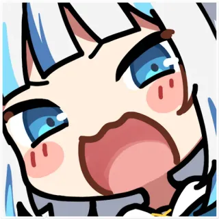 😠 Gawr Gura vtuber, anime, cute, gura, shark telegram sticker