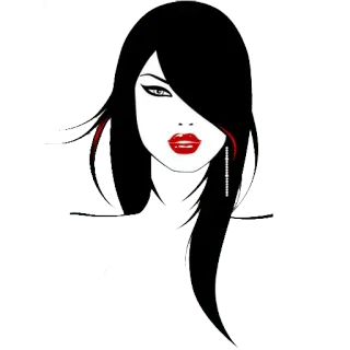 👩 femme, visage, fille, beauté, maquillage, cheveux, coiffure telegram sticker