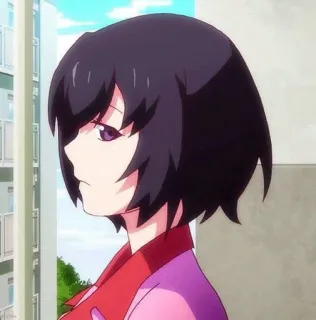 🎭 anime, dziewczyna, krótkie włosy, kreskówka, ilustracja telegram sticker