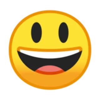 😃 emoji, smiley, face, yellow, happy telegram sticker