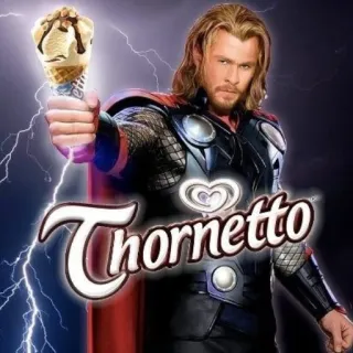 🍦 Thor Thornetto Thor, gelato, Marvel, supereroe, dessert, Thornetto telegram sticker
