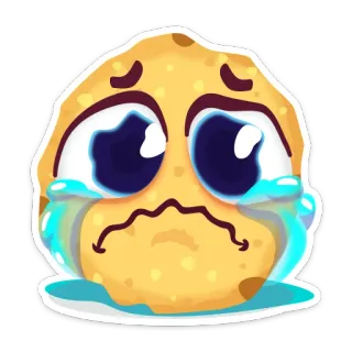 😭 crying, sad, emoji, tearful, distressed, upset telegram sticker