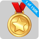 🎁 1 of 150K เหรียญ, ทอง, รางวัล, ดาว, ความสำเร็จ, รางวัล telegram sticker