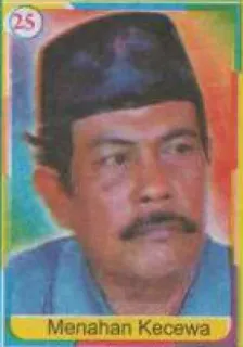 😑 Menahan Kecewa homem, retrato, chapéu, indonésio, expressão, vintage telegram sticker
