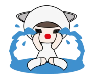😭 pleurer, triste, dessin animé, personnage, larmes, émotionnel telegram sticker
