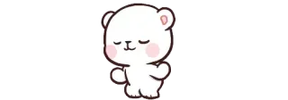 💃 oso, lindo, kawaii, animal, dibujos animados whatsapp sticker