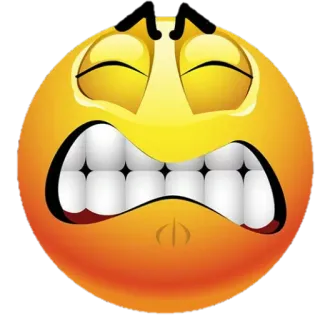 😡 Emoji, Grimace, Stres, Cemas, Kuning, Wajah, Ekspresi telegram sticker