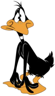 😳 Daffy Duck kartun, bebek, animasi, Looney Tunes, Warner Bros whatsapp sticker