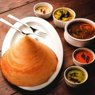 🌮 Dosa, Indisches Essen, Südindisch, Essen, Küche, Gericht telegram sticker