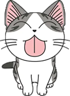 😝 Chi Chi's Sweet Home 고양이, 애니메이션, 만화, 귀여운, 새끼 고양이, 치즈 스위트 홈, 치 telegram sticker