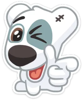 😉 perro, dibujos animados, lindo, animal, pegatina whatsapp sticker
