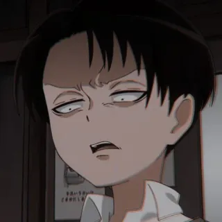 ☕ Levi Ackerman Attack on Titan anime, attack on titan, levi, levi ackerman, cartoon, manga telegram sticker