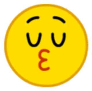 😙 Emoji, Baiser, Visage qui embrasse, Expression, Jaune, Émoticône telegram sticker