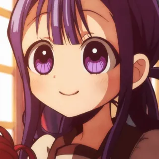 💜 Nene Yashiro Toilet-bound Hanako-kun Anime, Mangá, Fofo, Garota, Roxo, Fanart telegram sticker