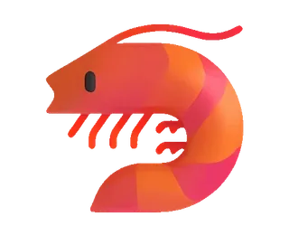 🦐 shrimp, food, seafood, animal, crustacean, ocean, sea telegram sticker