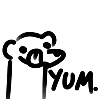 😋 YUM. yum, cartoon, food, eating telegram sticker