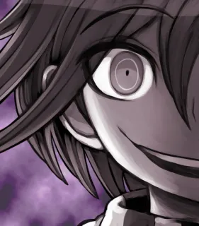 👁 Kokichi Oma Danganronpa Anime, Vilão, Personagem, Sorriso, Travesso telegram sticker