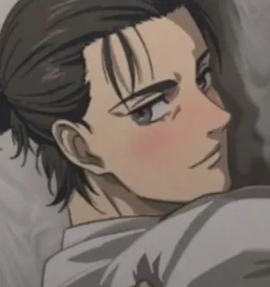 🤔 Eren Yeager Attack on Titan anime, character, shonen, manga telegram sticker