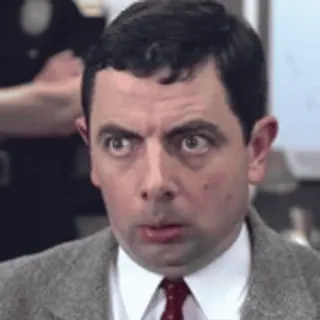 ☺️ Mr. Bean Mr. Bean, Rowan Atkinson, comedian, funny face, comedy, tv show whatsapp sticker