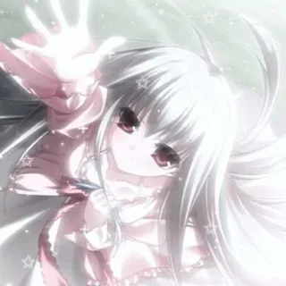 😍 Anime, Ragazza, Scintillio, Kawaii, Carino telegram sticker