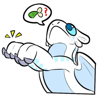 👐 ? dragon, poisson, dessin animé, autocollant telegram sticker