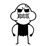 🤬 CENSORED censored, angry, face, white, black, sticker whatsapp sticker