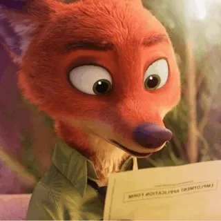 🦊 Nick Wilde Zootopia fuchs, zootopia, nick wilde, animation, disney, charakter, cartoon telegram sticker