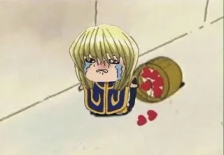 🕷️ Kurapika Hunter x Hunter anime, sad, crying, kurapika, hunter x hunter, heart telegram sticker