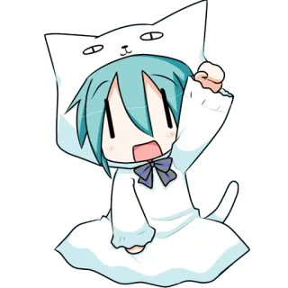 ✊ Anime, Chibi, Katze, Niedlich, Kawaii, Manga telegram sticker