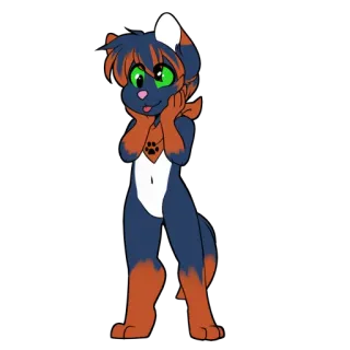 🙃 Furry, Antropomórfico, Animal, Dibujos animados, Lindo telegram sticker