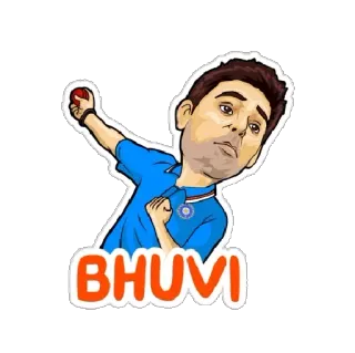 🎾 BHUVI cricket, bowler, Bhuvneshwar Kumar, sports, India, athlete whatsapp sticker