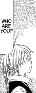 🧐 WHO ARE YOU? anime, manga, question telegram sticker