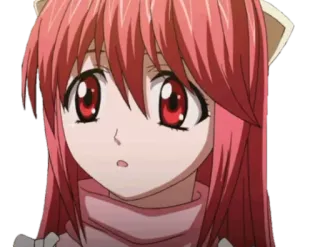 😧 anime, gadis, rambut merah, imut, manga telegram sticker