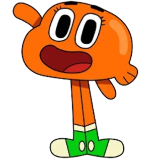 ⛰ Darwin Watterson The Amazing World of Gumball Dessin animé, Orange, Poisson, Darwin Watterson, Le Monde Incroyable de Gumball, Personnage telegram sticker