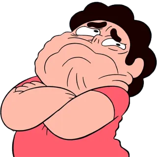 😩 Steven Universe 만화, 캐릭터, 스티븐 유니버스, 웃긴, 포즈, 팔짱 telegram sticker