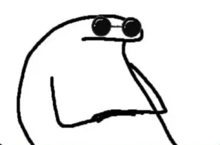 😎 stick figure, sunglasses, meme, drawing whatsapp sticker