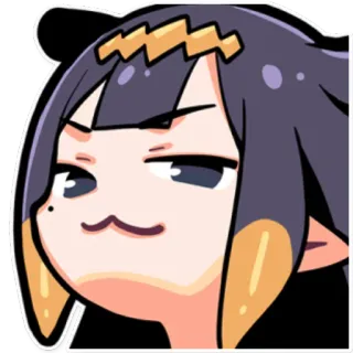 😏 vtuber, ina, anime, girl, smug, hololive telegram sticker