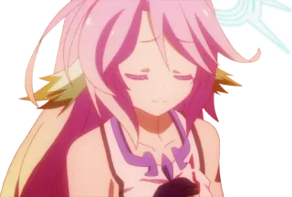☺️ Shiro No Game No Life anime, Shiro, No Game No Life, lindo, kawaii whatsapp sticker