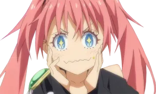 🤩 Milim Nava That Time I Got Reincarnated as a Slime Anime, Manga, Moi, quand je me réincarne en slime, Milim Nava, Isekai, Kawaii telegram sticker