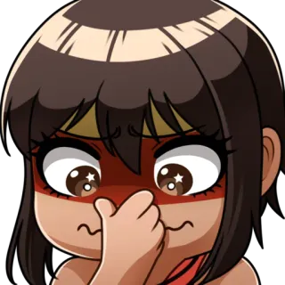 🤢 wütend, gereizt, Cartoon, weiblich telegram sticker