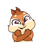 ☺️ белка, животное, милый, мультфильм, пушистый, улыбающийся telegram sticker