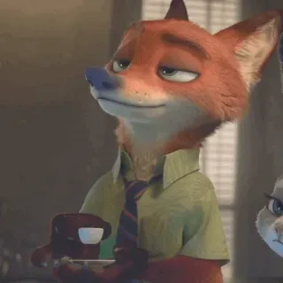 🦊 Nick Wilde Zootopia fuchs, tier, cartoon, zoomania, nick wilde, disney telegram sticker