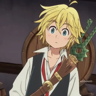 ✨ Meliodas Seven Deadly Sins anime, character, blonde, sword, meliodas, seven deadly sins telegram sticker